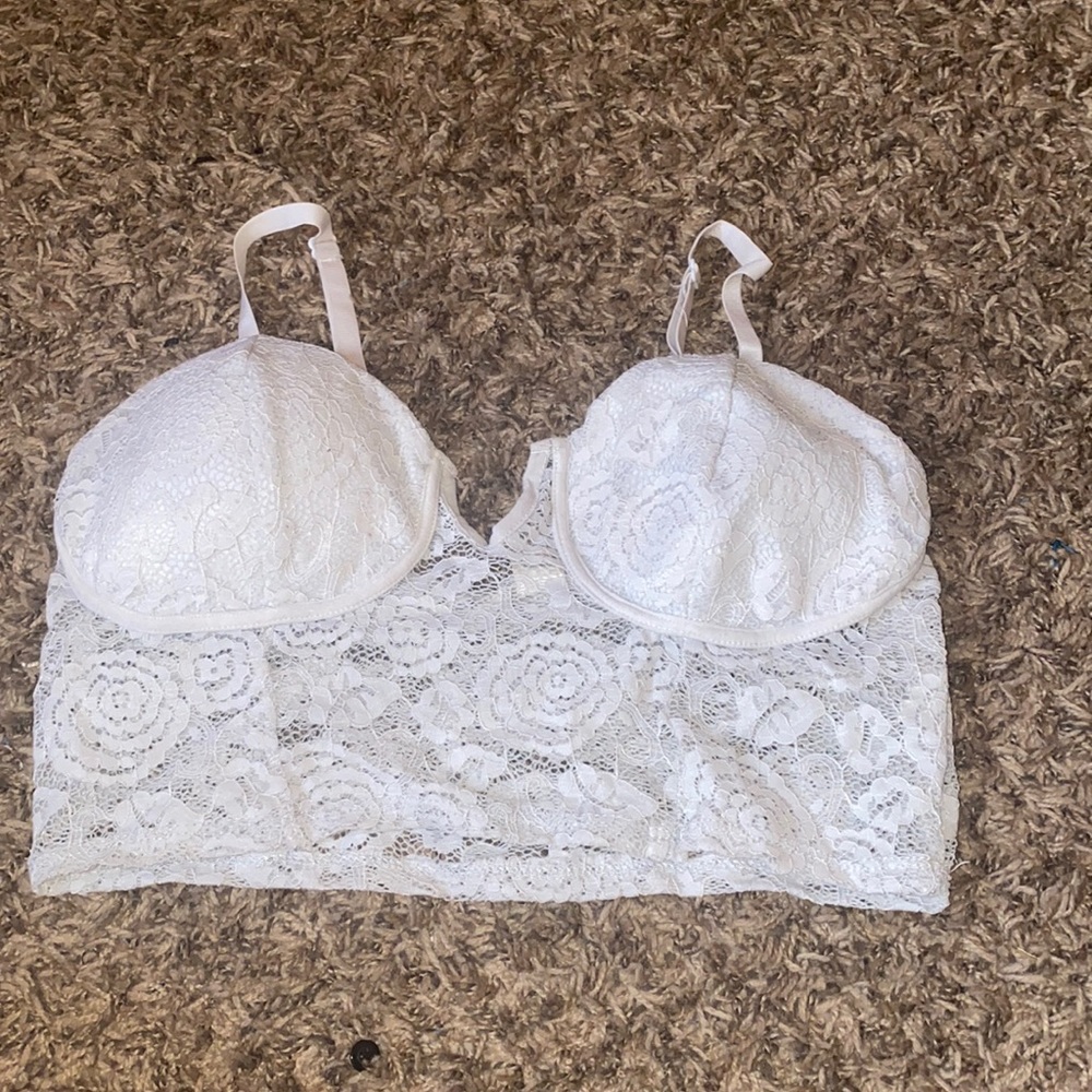 Crop tank top lace
